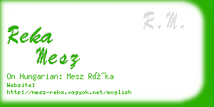 reka mesz business card